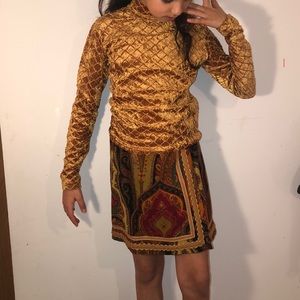 Girls kids shirt and skirt set